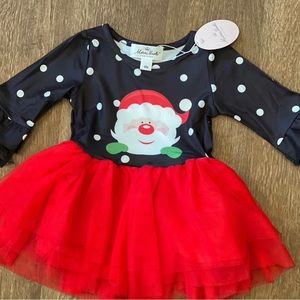 NWT Boutique Christmas Dress Santa Tutu 6-12M